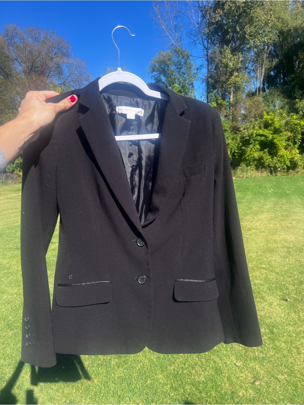New York & Company Black Tailored Stretch Blazer Size 2